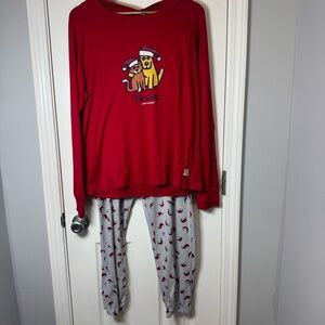 LIFE IS GOOD Women's Holiday 2 Piece Pajama Set Size L